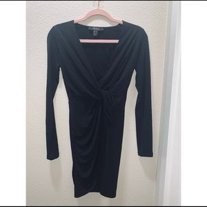 Mini Wrap Black Dress